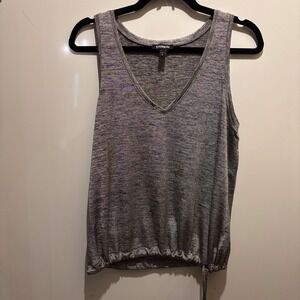 Express Tank Top Grey With Bottom Tie Woman's Size M 38" X 23"